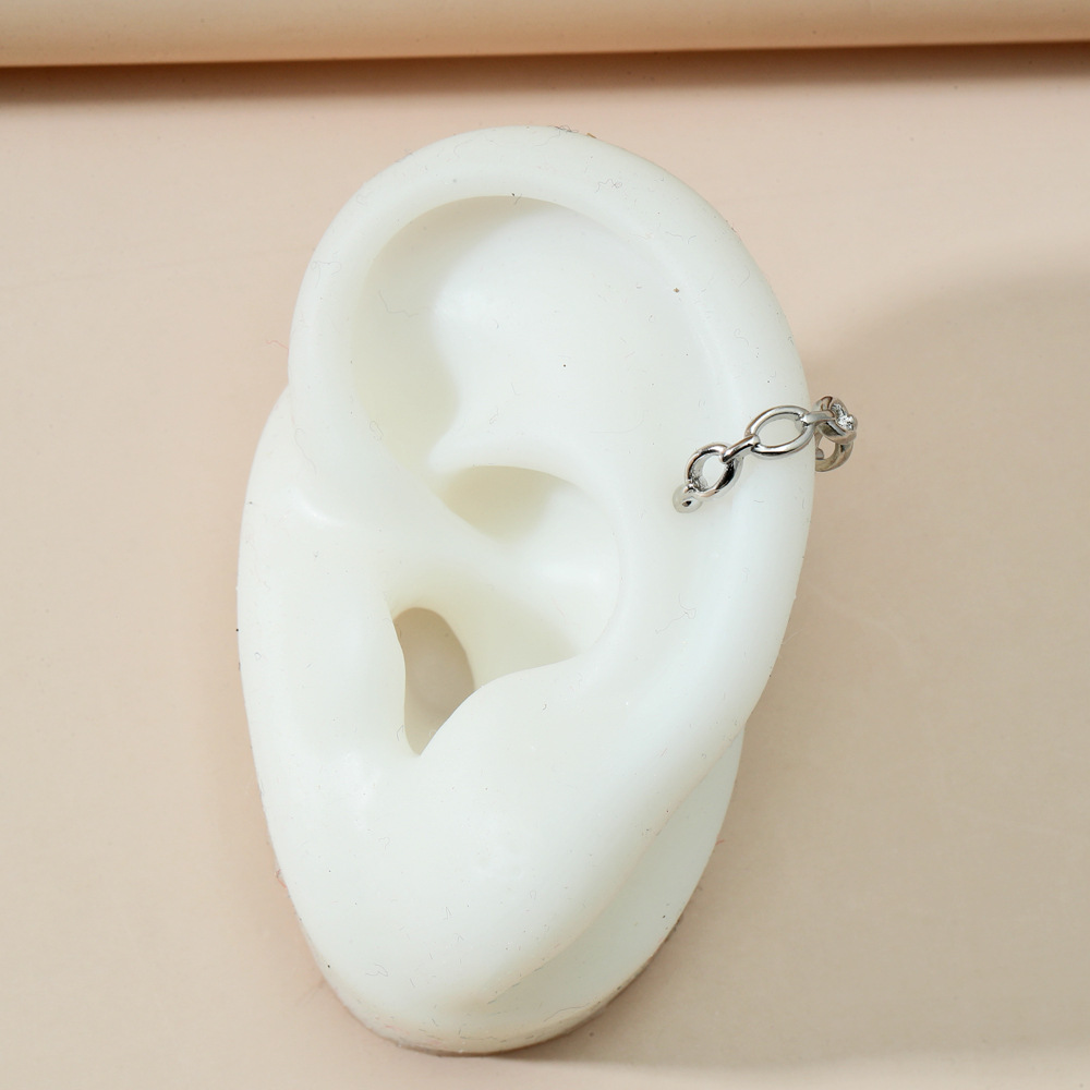 New Fashion Simple Style Geometric Holeless Hollow Chain Ear Clips display picture 2