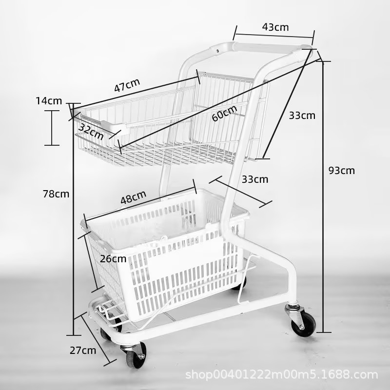 Carrito de compras de supermercado nuevo multifuncional carrito de compras carrito de compras doméstico propiedad carrito de compras almacén de carritos de manejo de camiones