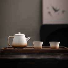 冠森粗陶一壶四杯茶具套装带盘功夫茶具整套礼盒办公室会客伴手礼