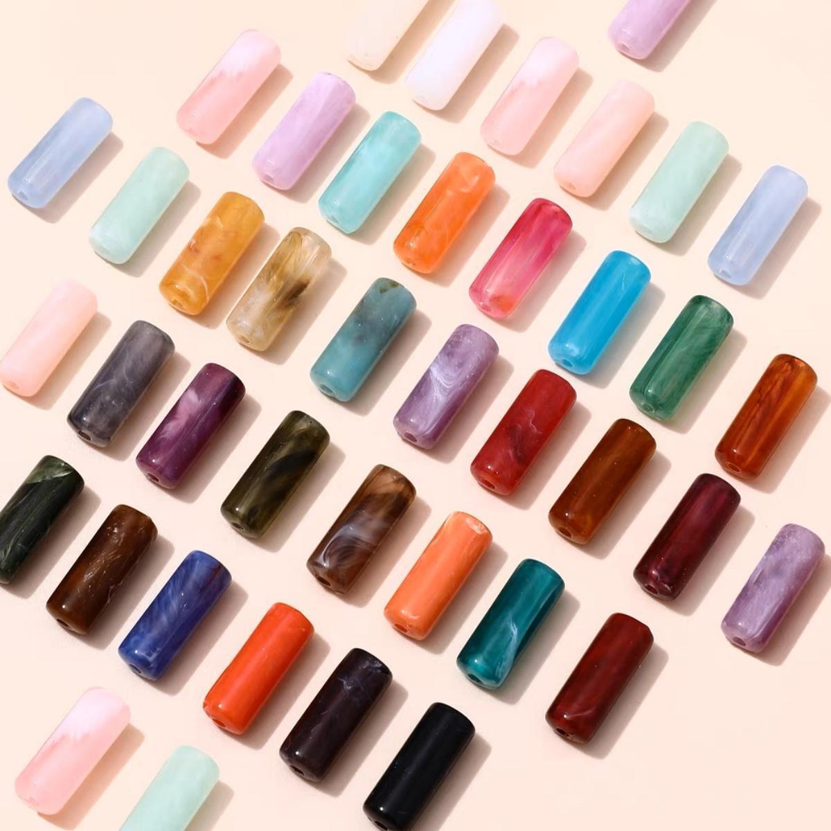 24g Weight Beads Jewelry Making Type DIY Jewelry Accessories Classification 20 PCS/Package Quantity Acrylic Material Gradient Color Pattern Simple Style Style 20 PCS/Package Arylic Gradient Color DIY Jewelry Accessories Beads 无
