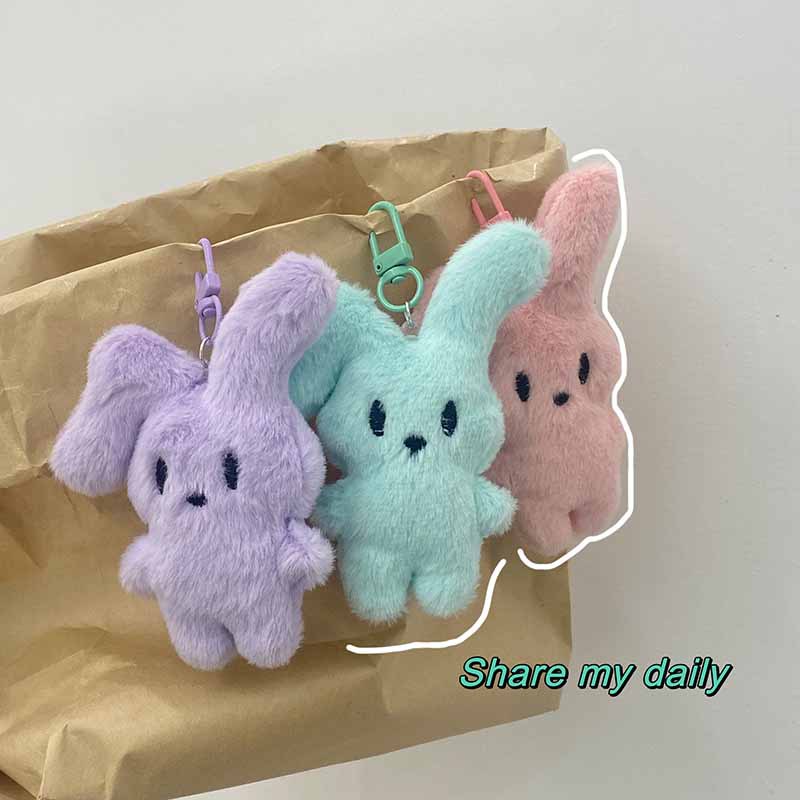 1 Loewe Book Rabbit Animal Bag Pendant Keychain Plush Unisex Cute Sweet Bag Pendant Keychain display picture 7