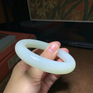 Jin Yu Tang Xinjiang Hetian Jade Sutton Jade Bracelet White Runrun Touch Warm Smooth Grease Gloss