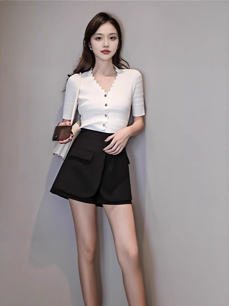 高バージョン SD Xiaohuo 春夏トップス Nanyou ハイエンド婦人服 Xiaoxiangfeng ハイエンド半袖ニットカーディガンアウター