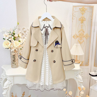 Girls' Outwears, Spring & Fall New Kidsren's Windbreakers, Autumn Clothes, Medium and Large Kidsren's Tops, Fashionable and Trendy Outerwear Wholesale