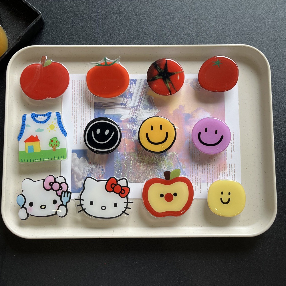 Cartoon Cute Airbag Holder Paste Handheld Girl Retractable Rotating Desktop Back Sticker Portable Mobile Phone Case Universal