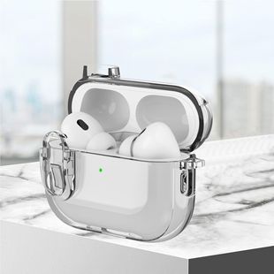 For apple airpods pro2 protective cover bluetooth transparent tpu soft rubber 3/4 generation drop-proof all-inclusive protective cover