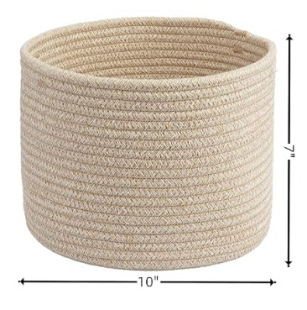 Cross-Border Cotton Rope Woven Storage Basket Portable Sundries Toys Clothing Bedroom Large Capacity Storage Folding Dirty Clothes Basket