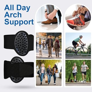 Foot arch foot pad with hole breathable foot arch support shock absorption foot center half pad flat foot inside and outside eight orthopedic pad