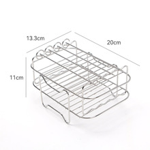 工厂定制两层不锈钢线烧烤架吐司架蒸架子304线网烤架生产厂家