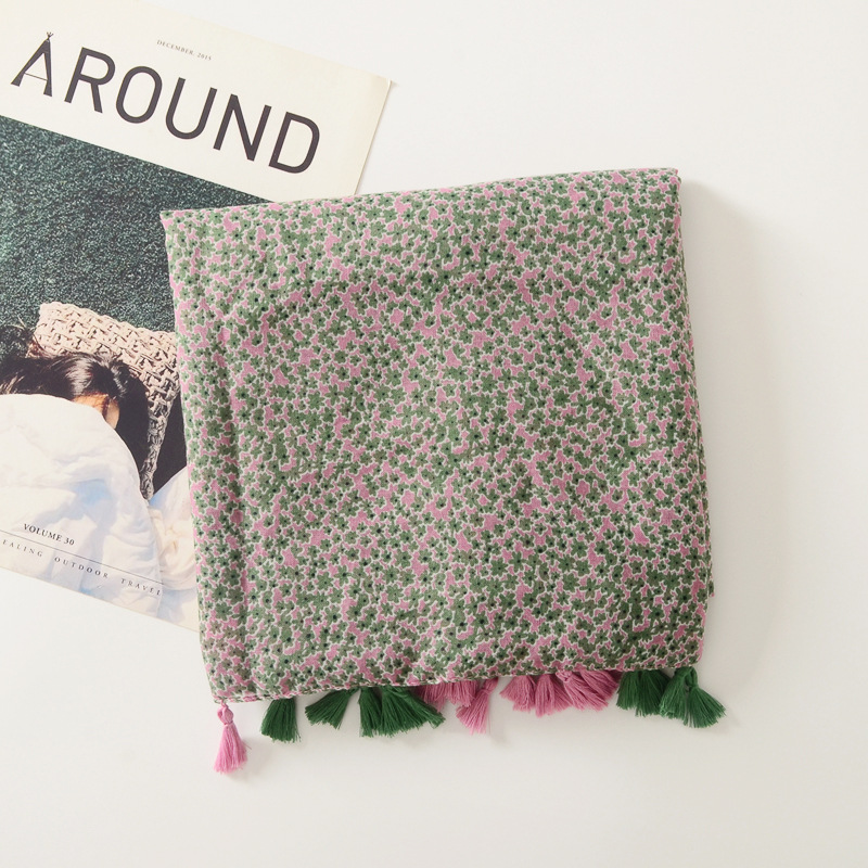 Elegante y fresco de algodón y lino siente la bufanda junto al mar de viaje a prueba de sol toalla de playa de las mujeres de primavera y verano delgado chal exterior a prueba de sol