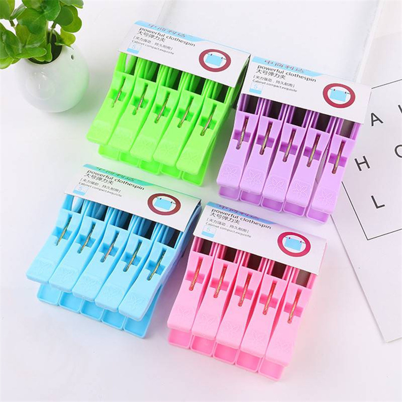 8013 Thickeneded Plastic Clips Colorfulful Clothespins Windproof Multifunctional Drying Intimates Clips Adult and Kidsren's Pantyhose Clips