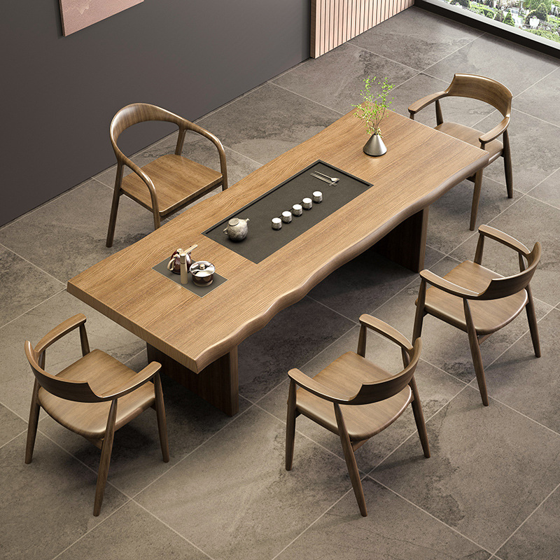 조립; 1.8m 티 테이블 + 슈멧 의자 + 광시마 의자_4 + 무료 차 캐비닛