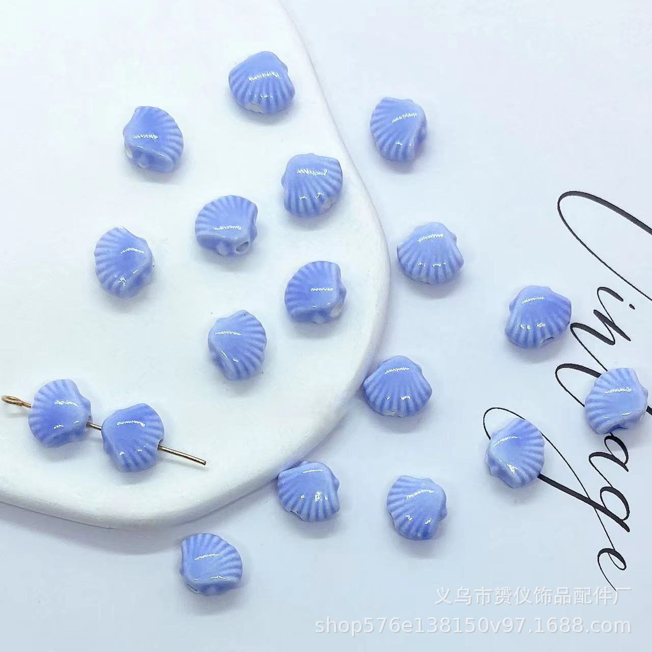 貝殻陶磁器散珠diyマカロン手作りアクセサリーブレスレットネックレス耳飾りビーズ部品材料卸売り