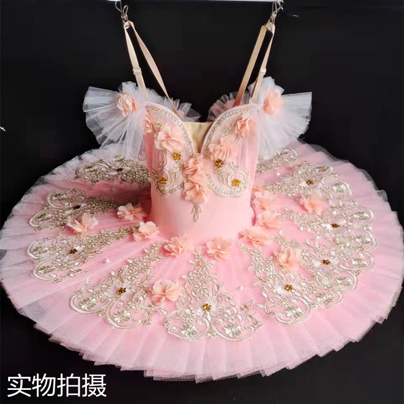 新款芭蕾舞裙儿童小天鹅演出服女童蓬蓬纱裙tutu裙舞蹈表演服装|undefined