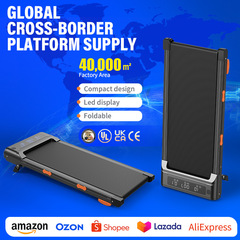 家庭用脂肪燃焼スマートウォーキングマシンブラックベーシックアームレスト付きカロリー消費Bluetooth折りたたみフラットトレッドミル