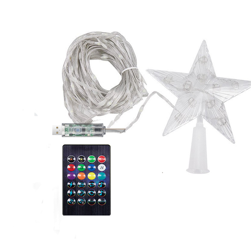 Nuevo LED árbol de Navidad árbol de luz estrella superior color mágico línea de cuero luz vacaciones decoración Bluetooth APP control remoto DIY LUZ DE Navidad