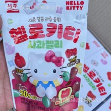 批发 韩国进口西洲凯蒂猫kitty苹果味糖果儿童小零食43g