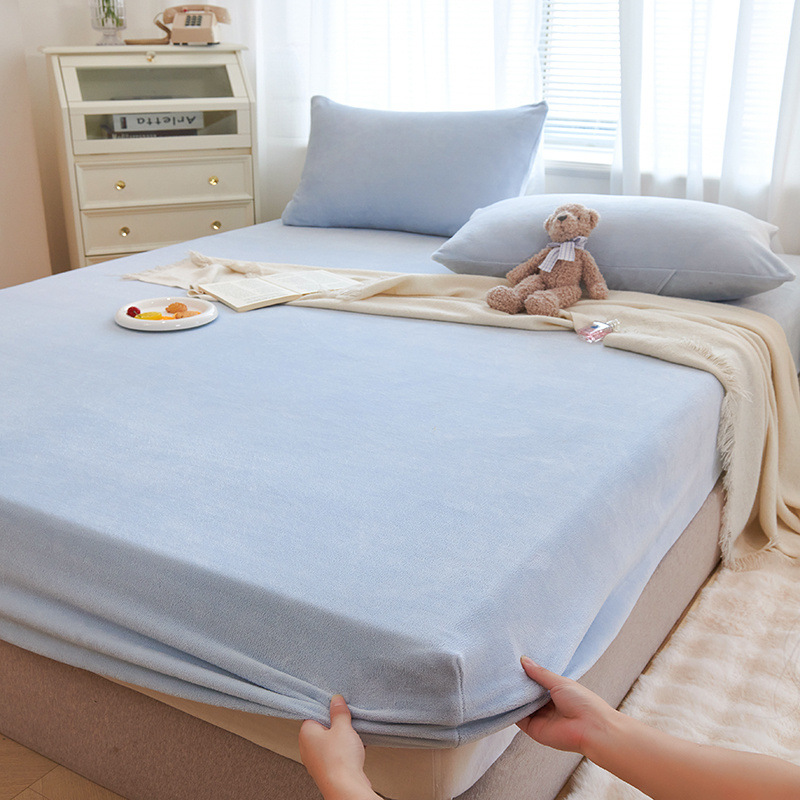 Cama de lana de leche de clase A sábanas de franela cubiertas de cama dormitorio de estudiantes de lana de coral cubierta de cama