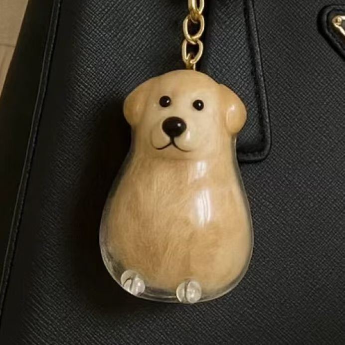 毛収納ボックスかわいい子犬透明動物毛玉カプセルペンダント装飾記念ダストボックス収集おもちゃ|undefined