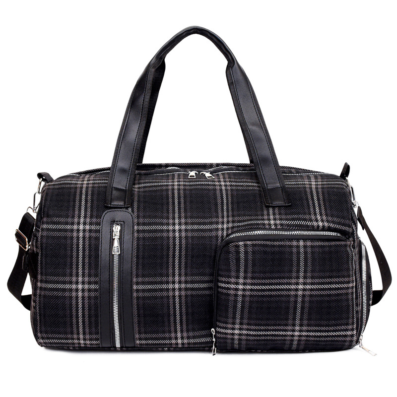 Nuevo bolso de viaje a rejilla, bolsa de ejercicio de gran capacidad, bolsa de moda portátil de viaje corto, bolsa de equipaje ligera
