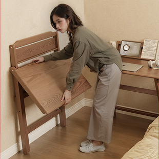 Solid Wood Folding Desk Student Home Computer Desk Bedroom Small Apartment Bedside Study Small Table Simple Desk
