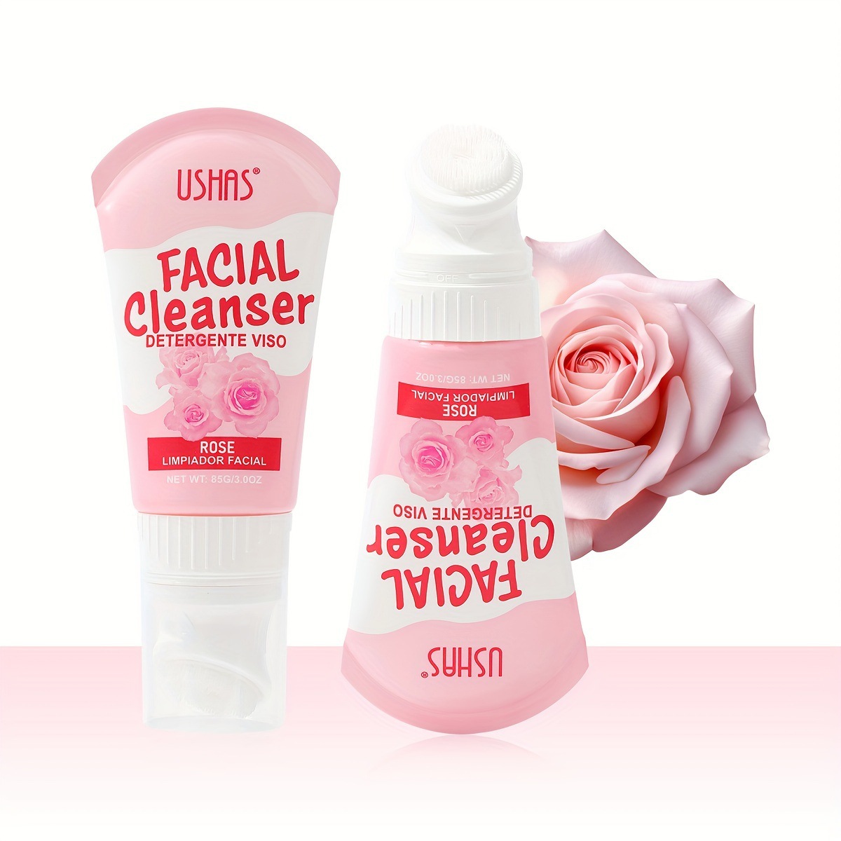 USHAS Limpiador facial espumoso limpiador de punto transfronterizo europeo y americano Limpieza profunda HA315-HA317 suave y agradable para la piel