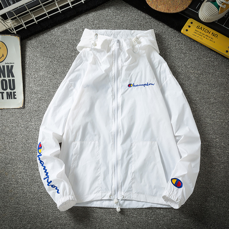 2022 Summer New Fashion Hooded Thin Jacket Skin Clothing Embroidered Sun Protection Clothing Outdoor Sports Jacket for Men