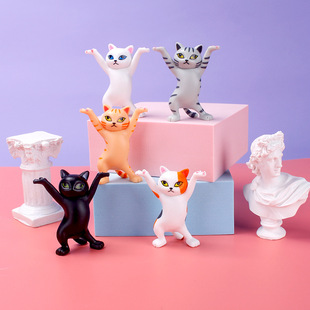PVC Enchanting cat lift Cat 5 hand-made decoration fashion play decoration twisted egg blind box cat model desktop decoration