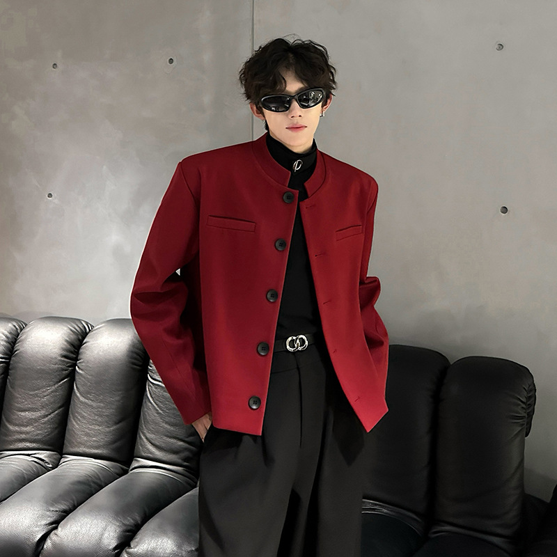 Burgundy short shoulder pads