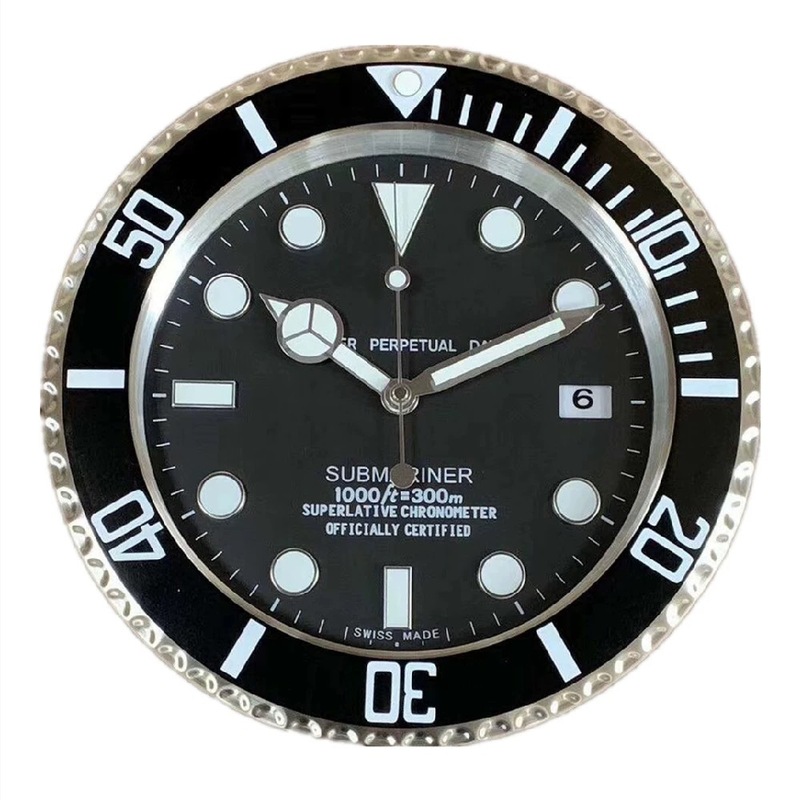 源头工厂直销 R L X 水鬼 GMT SEA 迪通拿系列14寸金属外壳表挂钟|undefined