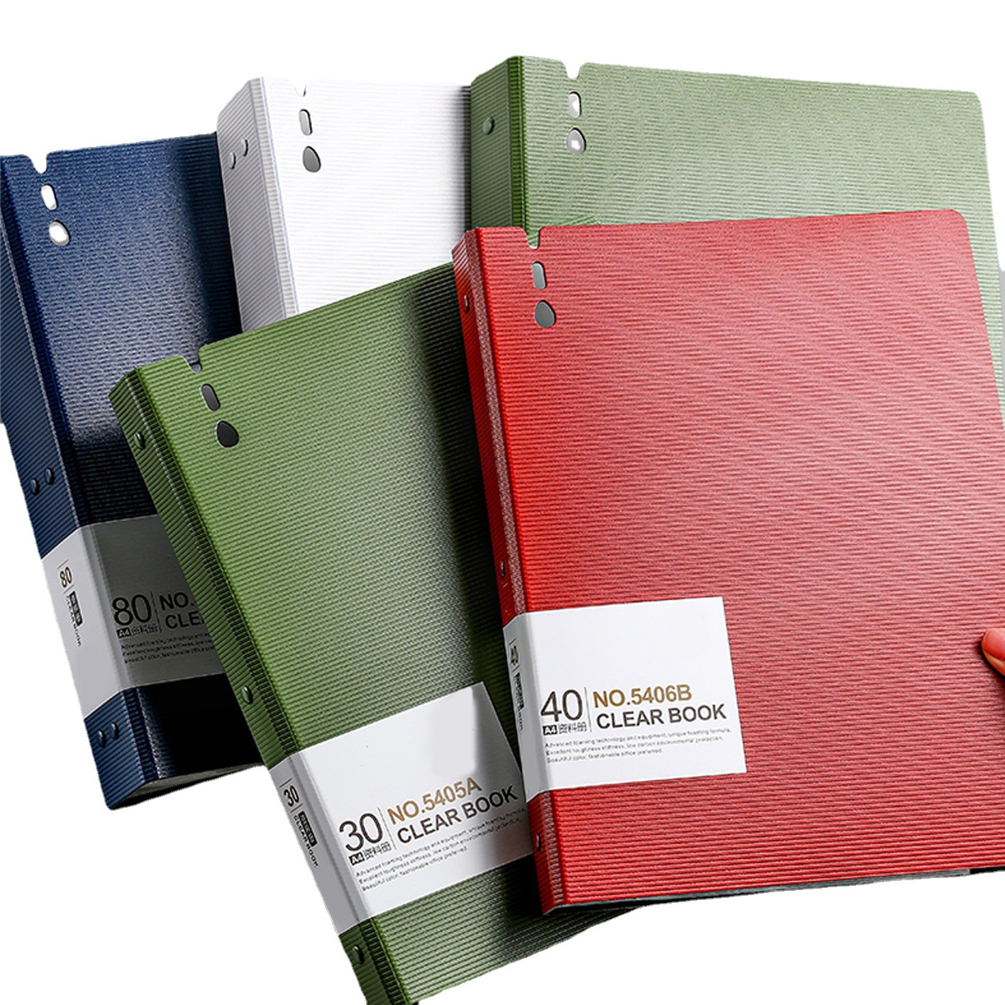 Folleto de archivos a4 carpeta de inserción multicapa 80 páginas transparentes bolsas de papel de prueba colección de premios folleto de información