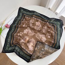 韩版潮流复古棉麻方巾女春秋季多功能时尚包头装饰小领巾系脖护颈