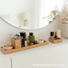 Bamboo dressing table pallet bathroom Cataloged toiletries storage disk desktop stationery and debris finishing shelf plate