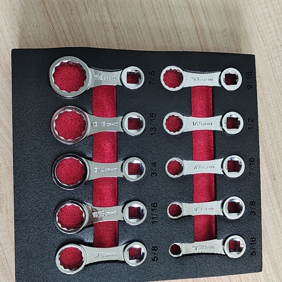 扭矩适配扳手10PCS  5/16,3/8,7/16,1/2,9/16,5/8,11/16等