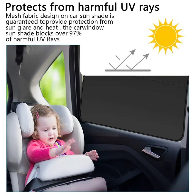 Side Window Privacy Sunscreen Shading Heat Insulation Sucker Car Curtain Car Interior Heat Insulation Curtain Cross-border Hot Sale Car Sunshade Curtain
