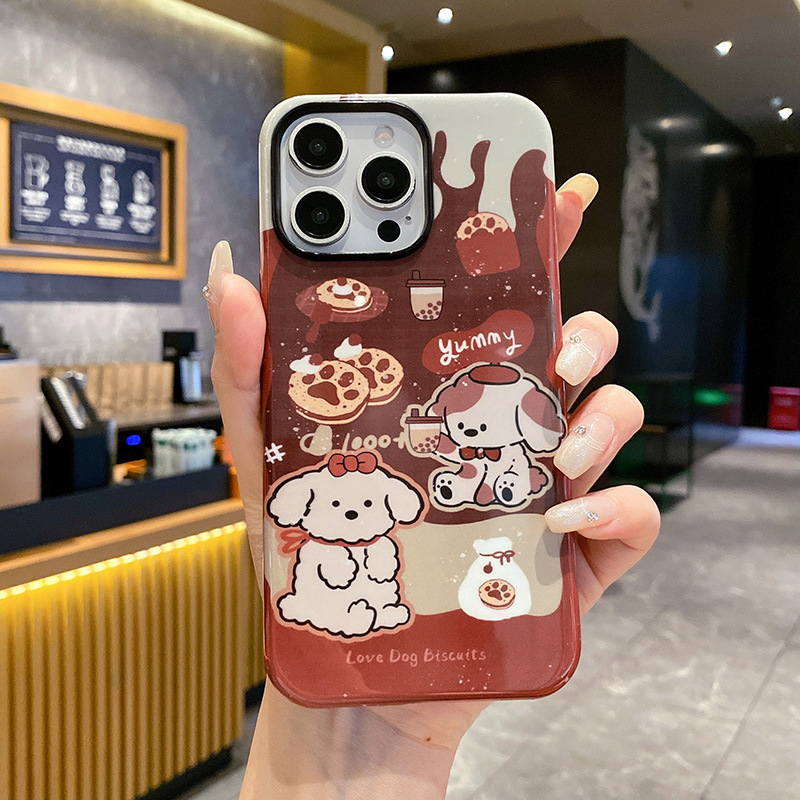 吹风小狗适用苹果17promax卡通可爱iPhone16pro镜头全包15新款14|undefined