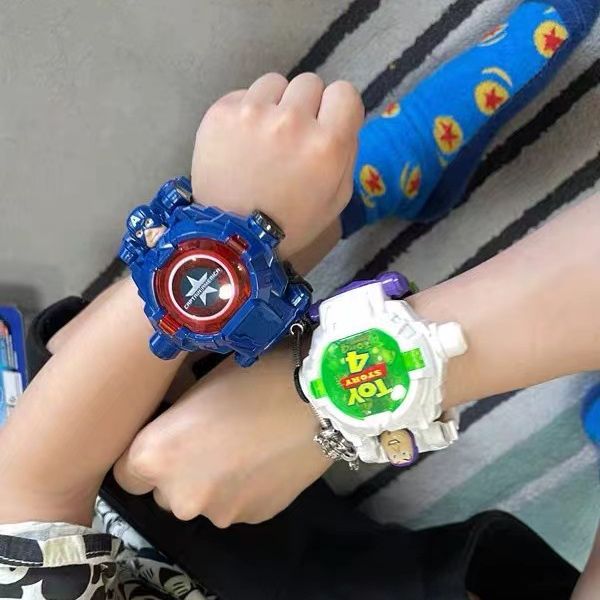 Buzz Lightyear children's toy electronic projection watch kindergarten Ultraman turned robot spot generation