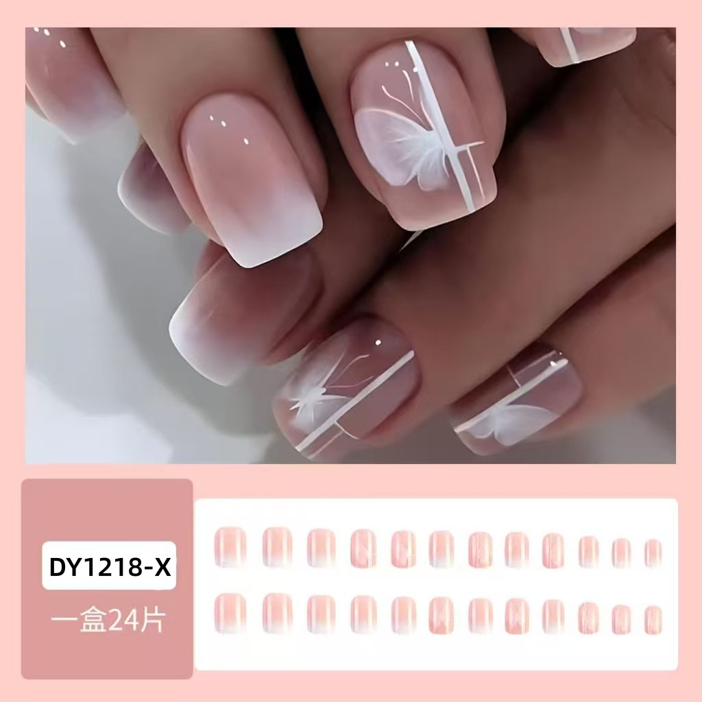 Uñas Postizas Autoadhesivas Estilo Europeo y Americano image 37
