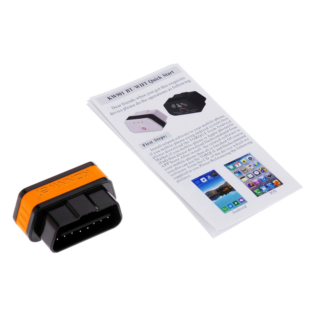 Автосканер KONNWEI KW901 OBDII EOBD для автомобилей с Bluetooth 5.2/5.0