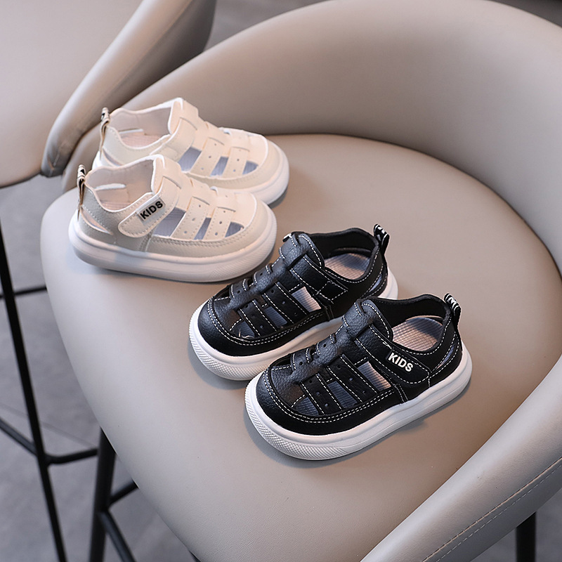 Boys' Peep-Toe Hollow Sports Sandals 2025 Summer New Children's Breathable Clogs Korean Style Girls' Frame Shoes