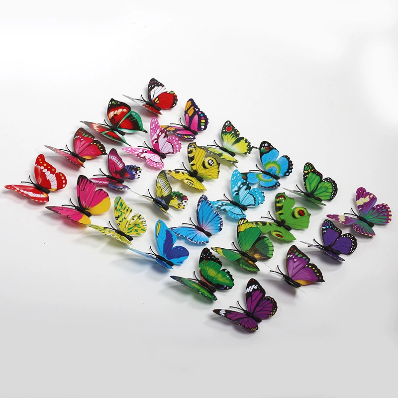 Фабрика Прямо 7 см Моделирование Бабочка 6 цветов выбор цвета булавка-бабочка Магнитный творческий холодильник украшение стены