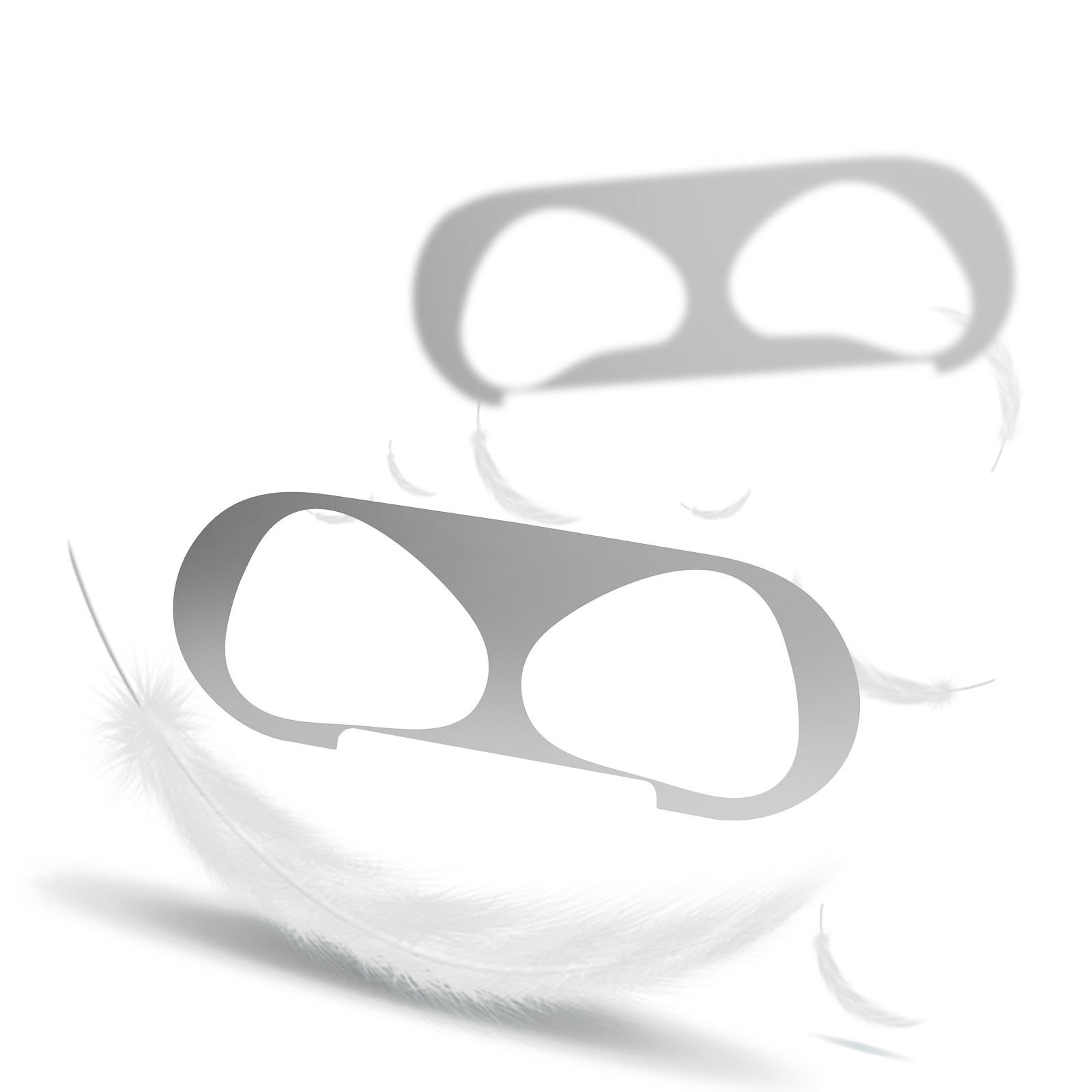 Aplicable a Apple auriculares a prueba de polvo pegatinas AirPods1 & 2 & 3 & Pro 2 de metal a prueba de polvo de níquel hoja pegatinas