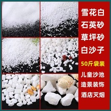 雪花白砂 石英砂 河沙足球场草坪高尔夫球场填充白沙子酒店灭烟砂