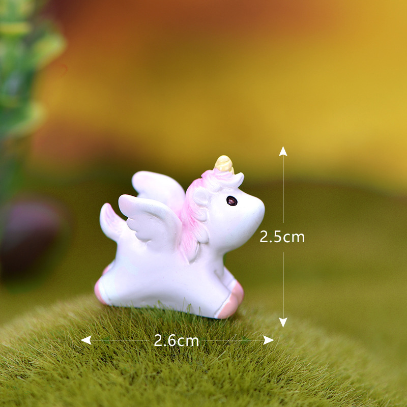 Kỳ lân cổ tích, tiểu cảnh bánh kem phong cách cổ tích, decor dễ thương (z-CJ-928)