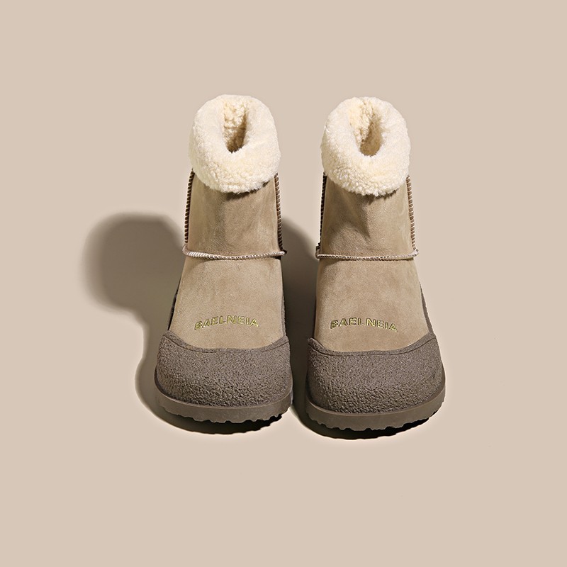 New Style Plush and Thickened Lamb Wool Insulated Cotton Shoes for Autumn and Winter 2023_voghion.com