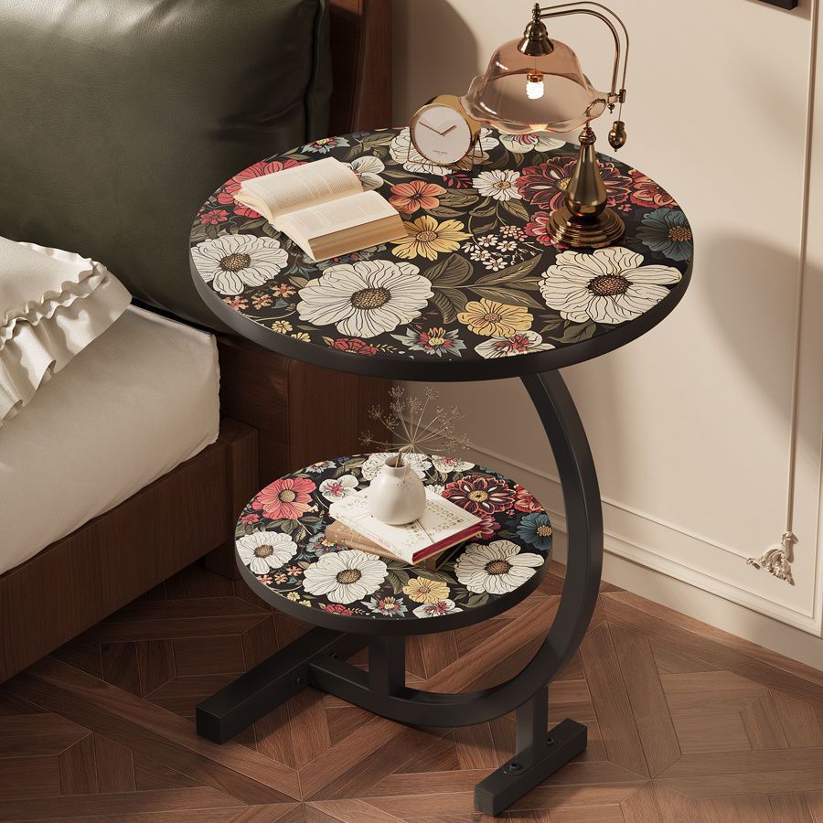 Mesa simple de cabecera de la cama sala de estar mesa de té estante de flores balcón estante de flores dormitorio al lado de la cama sofá