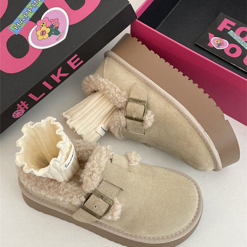 Cray Boss Anti-Cold Snow Boots for Women - Winter Thick Sole Stylish and Versatile Fleece-lined and Thick Warm Boot