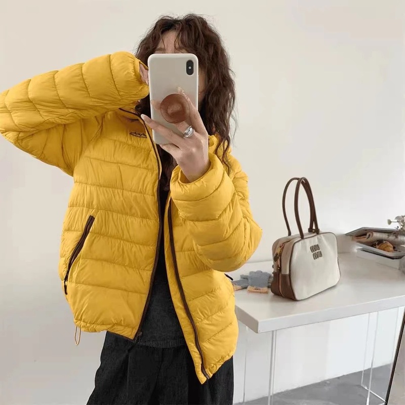 跨境冬季排骨羽绒棉服男女情侣外套轻薄宽松新款2025连帽加厚小个|undefined