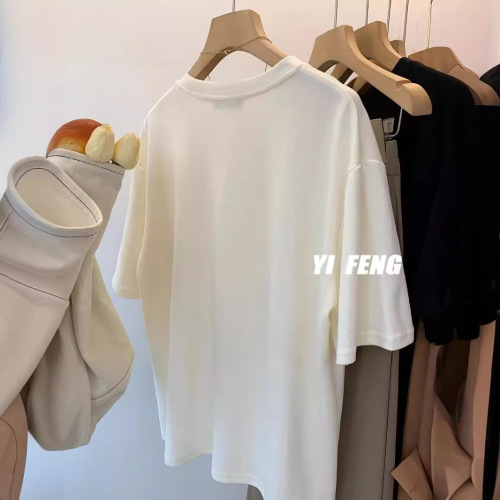 Chill Comfort Modal ~ Shelf Removal Label Cutting White Cartoon Duck Print Loose Fit Versatile Short Sleeve T-Shirt Top for Women Fashion