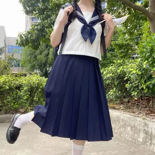 工厂包销售日系jk制服绀领三本正版基础款水手服学院风校供套装女